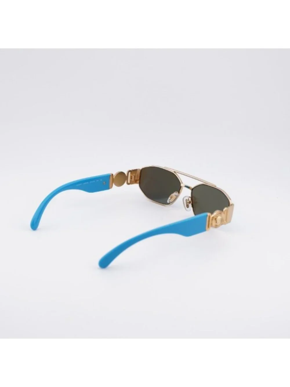 Versace Kids VK2003 100255 Sunglasses Gold Rectangle Frame, Light Green Mirror